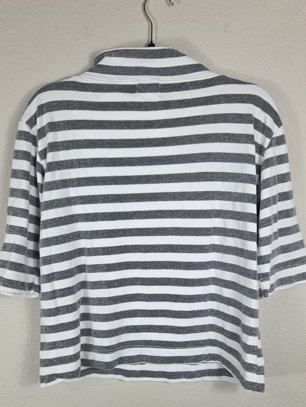 Anthropologie T.La Striped Top Women Small Black White Fair Mock Neck Tee - Picture 6 of 6